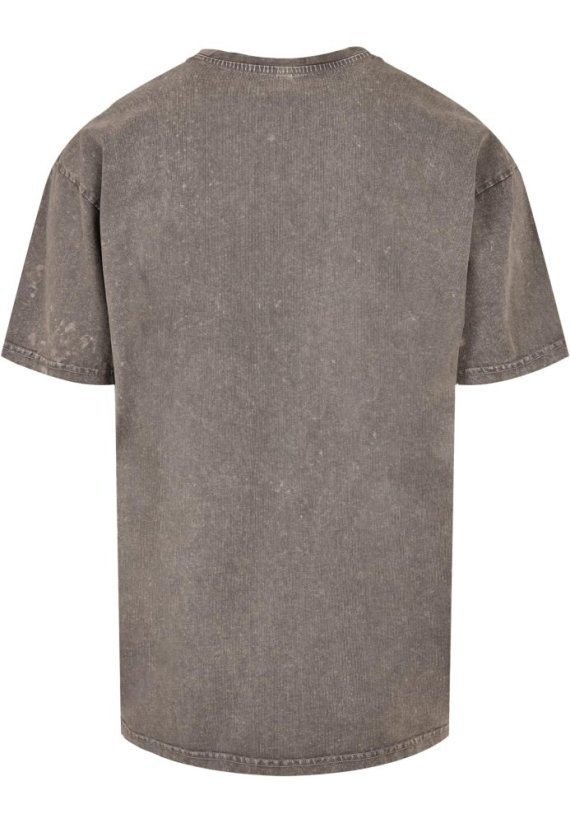 ACDC - Logo Acid Washed Oversize Tee - asphalt - Rozmiar: L