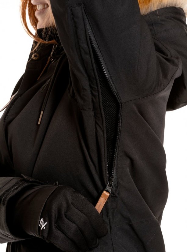 Damska zimowa kurtka snowboardowa Meatfly Athena Premium black