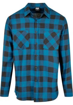 Koszula flanelowa męska Urban Classics - czarno-niebieski