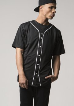 Tričko Urban Classics Baseball Mesh Jersey - blk/wht