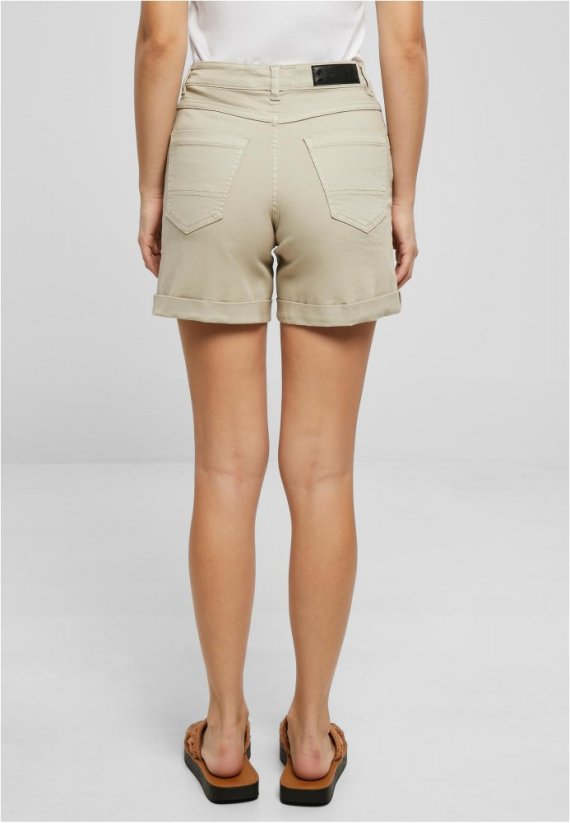 Ladies Colored Strech Denim Shorts - softseagrass - Veľkosť: 26