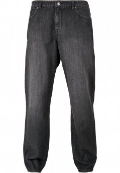 Męskie jeansy Urban Classics Loose Fit Jeans - czarne