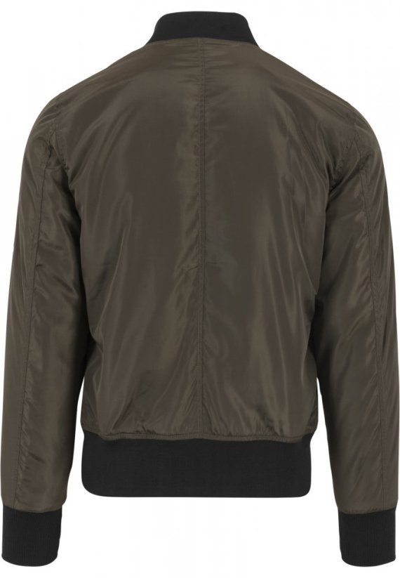 Pánska bomber bunda Urban Classics 2-Tone - tmavo olivová