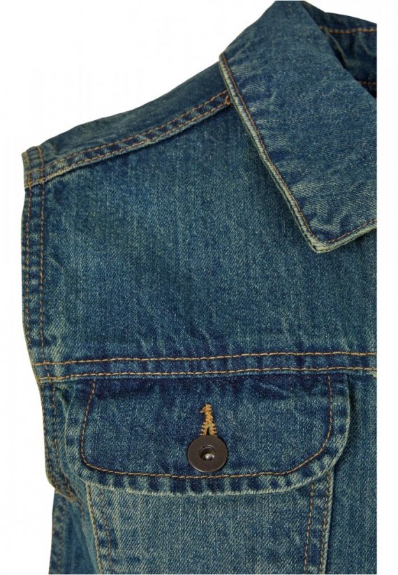 Pánska džínsová vesta Urban Classics - modrá
