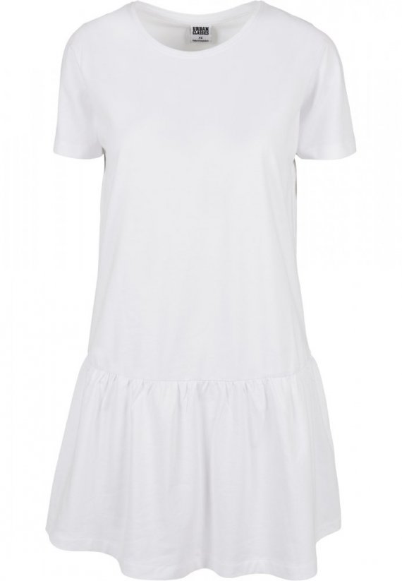 Sukienka Urban Classics Ladies Valance Tee Dress - white