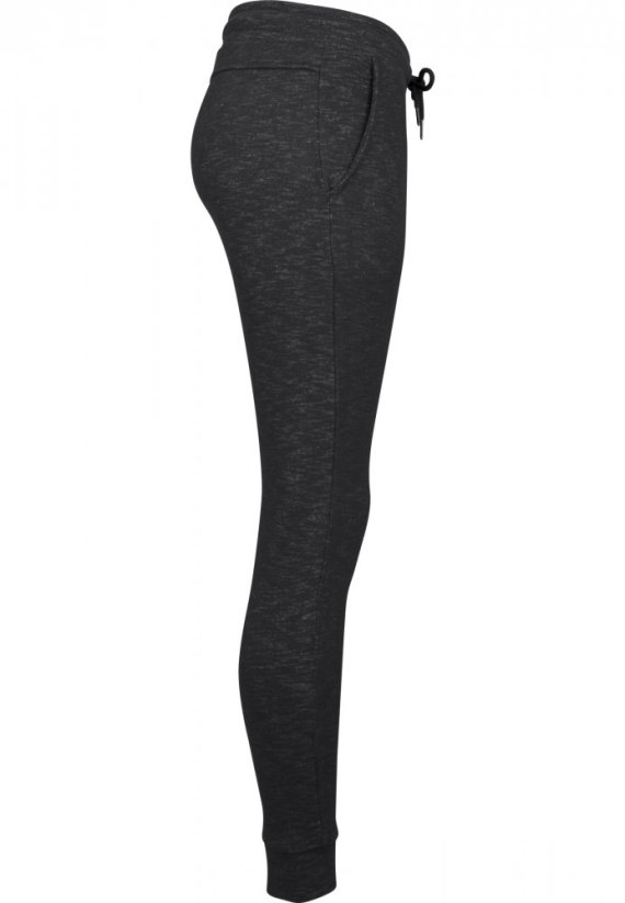 Dámske tepláky Urban Classics Ladies Space Dye Terry Jogpants - čierne