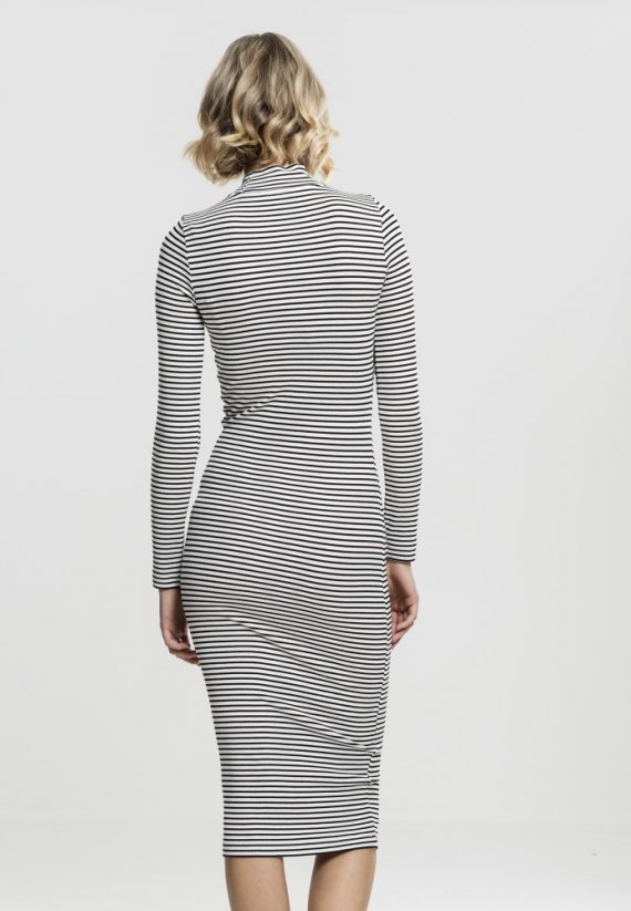 Ladies Striped Turtleneck Dress
