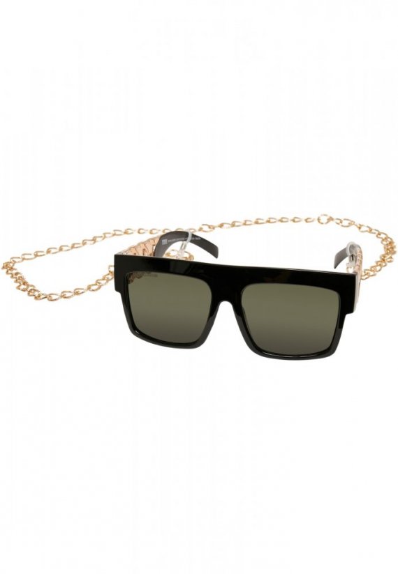 Sunglasses Zakynthos with Chain - black/gold