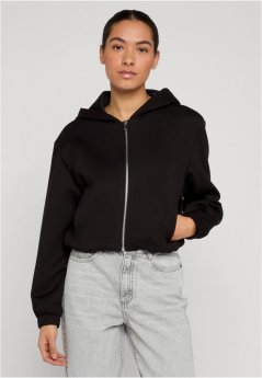 Ladies Scuba Zip Hoodie - black