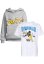 T-Shirt 2 Pack- kurzarm - Donald & Ducktales white+heathergrey 146/152