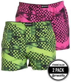 Trenírky Meatfly Agostino double pack j checkered