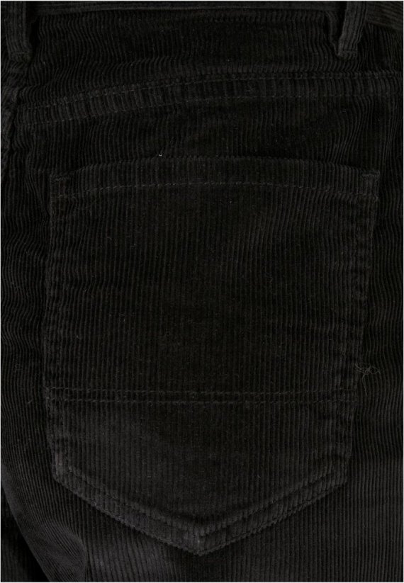 Ladies High Waist 90´S Wide Leg Corduroy Pants - black