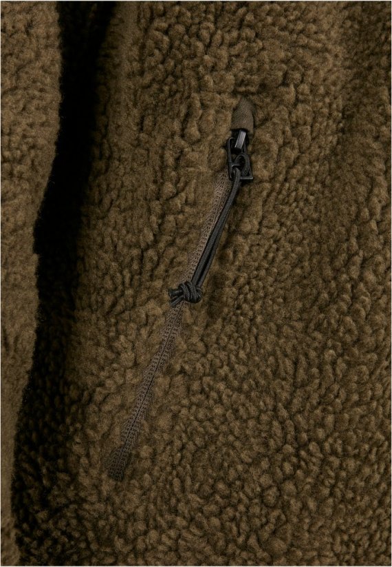Pánská bunda Brandit Teddyfleece Worker Pullover - olivová
