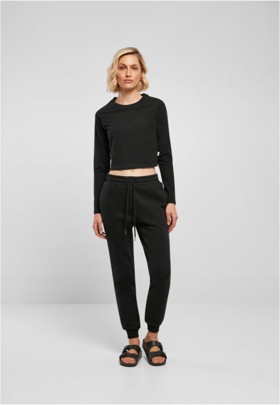 Ladies Organic Slim Sweat Pants - black