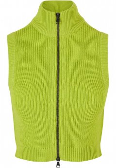 Ladies Short Knit Vest - frozenyellow