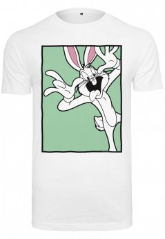 Biele pánske tričko Merchcode Looney Tunes Bugs Bunny Funny Face Tee - white
