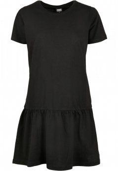 Dámske šaty Urban Classics Ladies Valance Tee Dress - black
