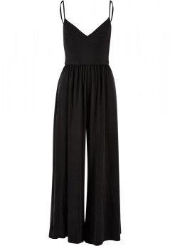 Ladies Modal Spaghetti Jumpsuit - black