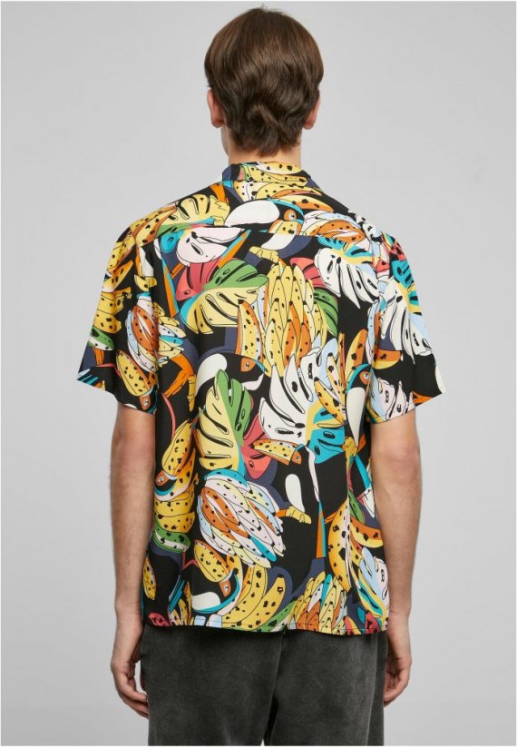 Pánská košile Urban Classics Viscose AOP Resort Shirt - barevná