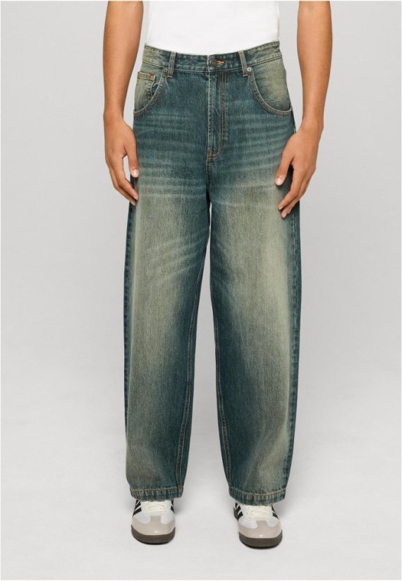 Super Baggy Jeans mid deep grey washed 32 - mid blue dirty washed