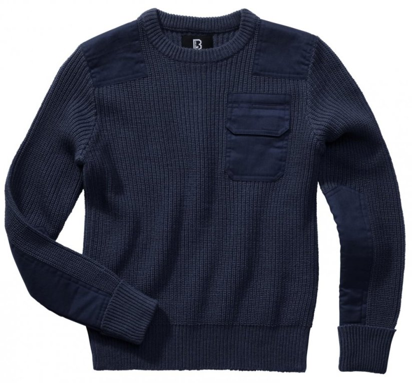 Chlapčenský sveter Brandit Kids BW Pullover - navy