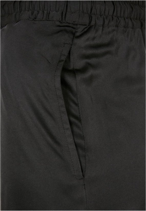 Sukně Urban Classics Ladies Satin Midi Skirt - black - Velikost: M