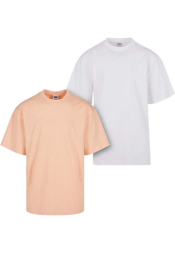 Tall Tee 2-Pack cloud+white 4XL - softapricot+white