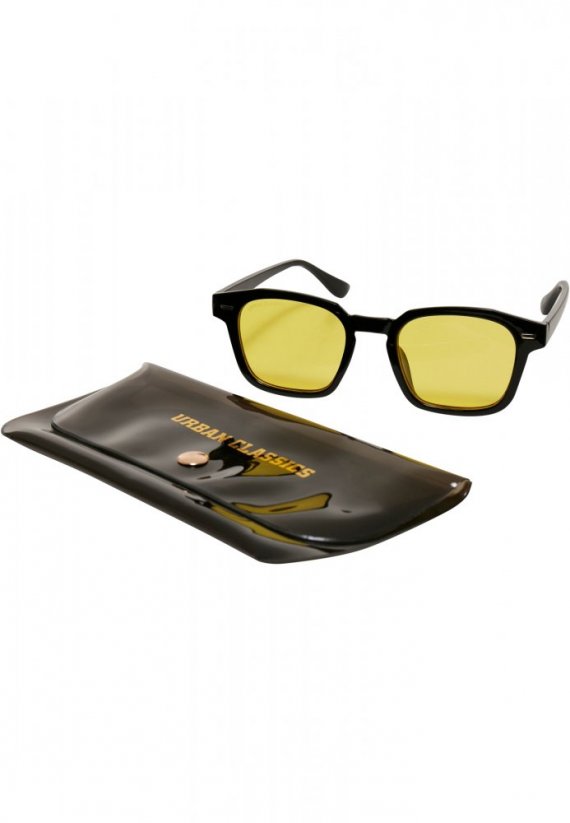 Okulary przeciwsłoneczne Urban Classics Maui With Case - czarno-żółte
