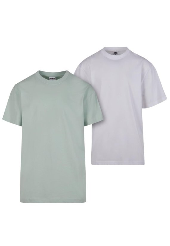 Tall Tee 2-Pack cloud+white 4XL - frostmint+white
