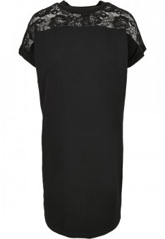 Sukienka Urban Classics Ladies Lace Tee Dress - black