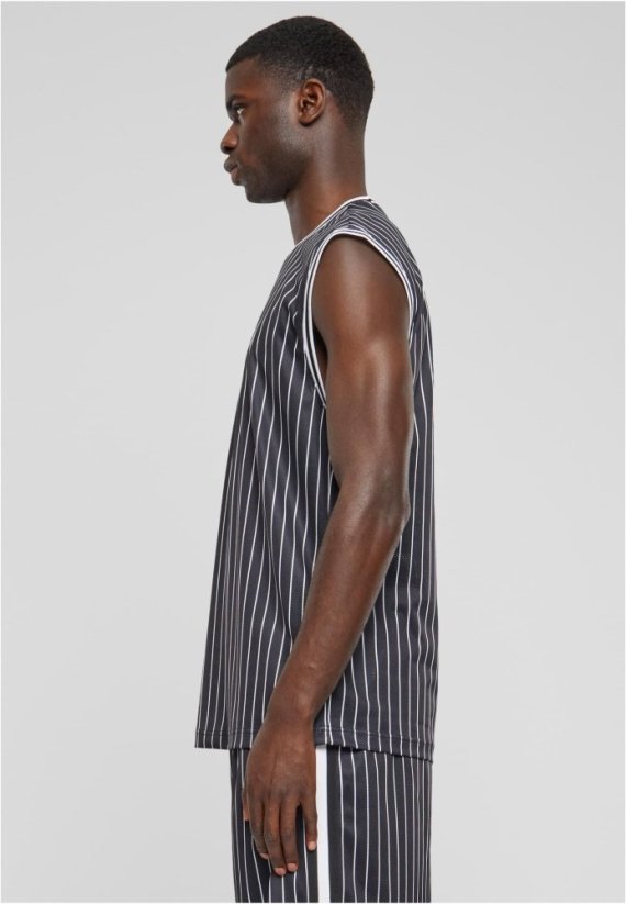 Striped Mesh Tanktop white/black XXL - black/white
