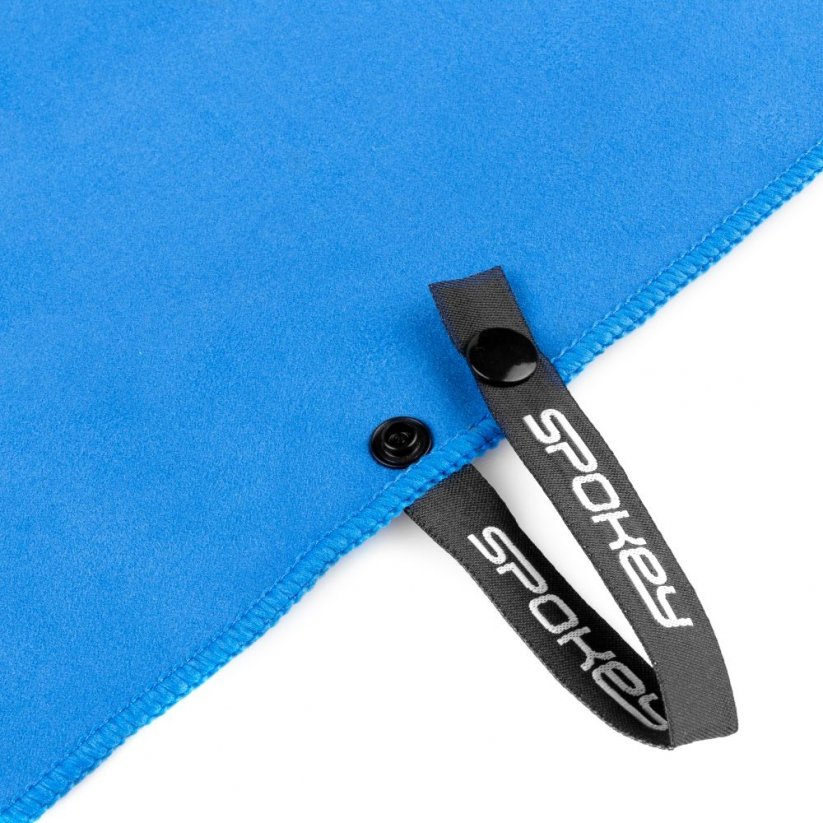 Spokey SIROCCO XL Rychleschnoucí ručník 80x150 cm, modrý s odnímatelnou sponou