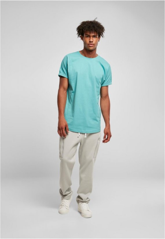 Long Shaped Turnup Tee - glass