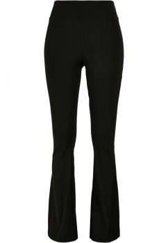 Ladies Recycled High Waist Flared Leggings - black
