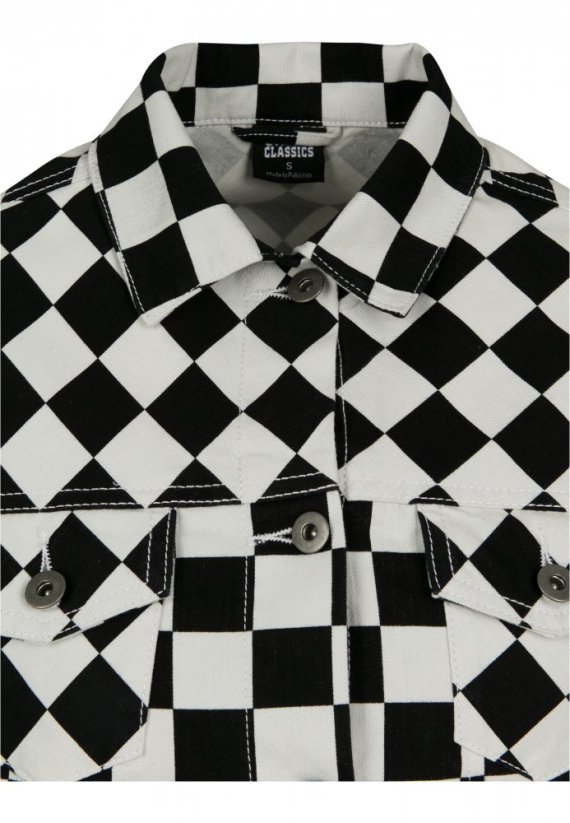 Bunda Urban Classics Ladies Short Check Twill Jacket