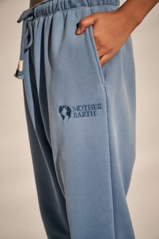 Damskie spodnie dresowe Mother Earth Karpatos - niebieskie