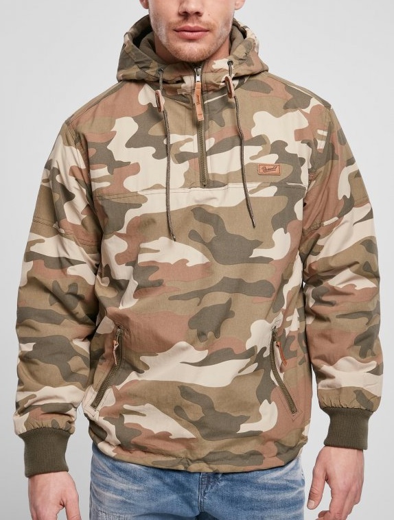 Pánská bunda Brandit Pull Over Windbreaker - wood camo