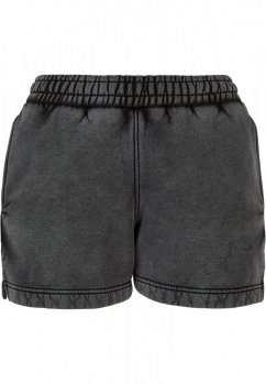 Ladies Stone Washed Shorts - black