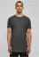 Long Shaped Turnup Tee - charcoal