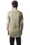 Long Open Edge Front Zip Tee - lightolive