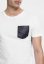T-shirt Urban Classics Leather Imitation Pocket Tee - wht/blk