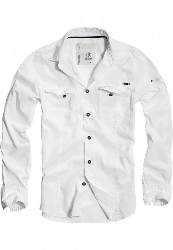 Pánská košile Brandit Slim Worker Shirt - bílá