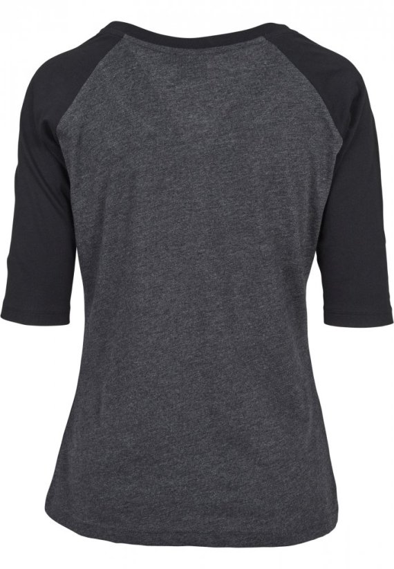 Tričko Urban Classics Ladies 3/4 Contrast Raglan Tee - charcoal/black