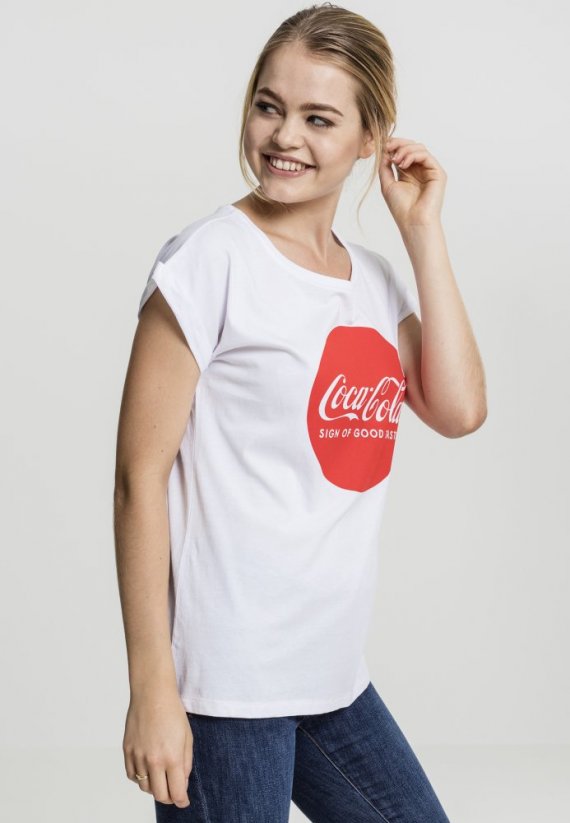 Ladies Coca Cola Round Logo Tee