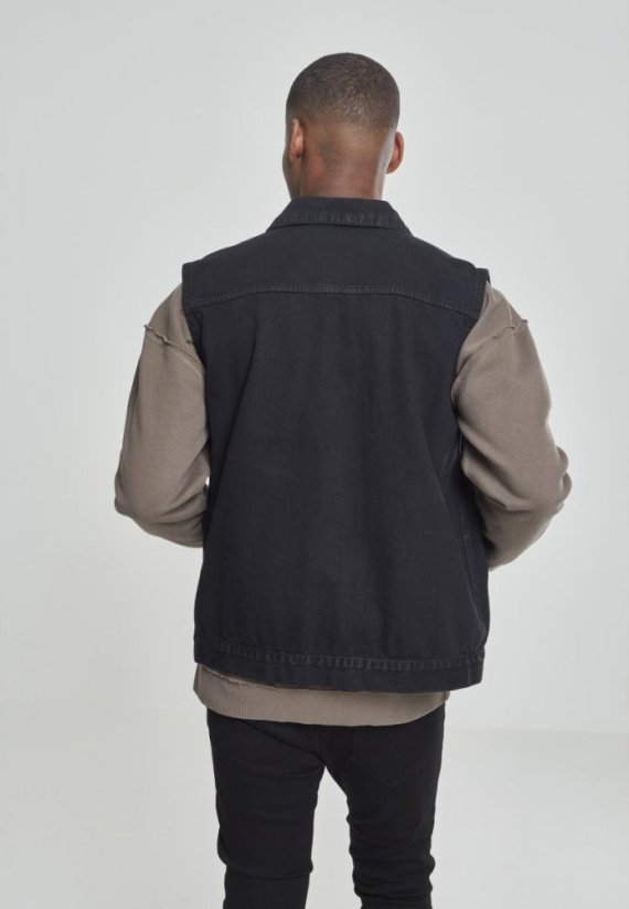 Pánska džínsová vesta Urban Classics - čierna