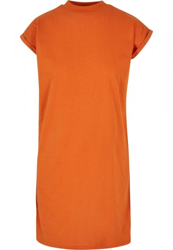 Ladies Turtle Extended Shoulder Dress - vintageorange