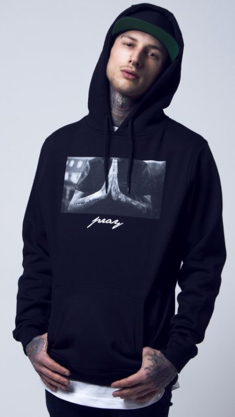 Černá pánská mikina Mister Tee Pray