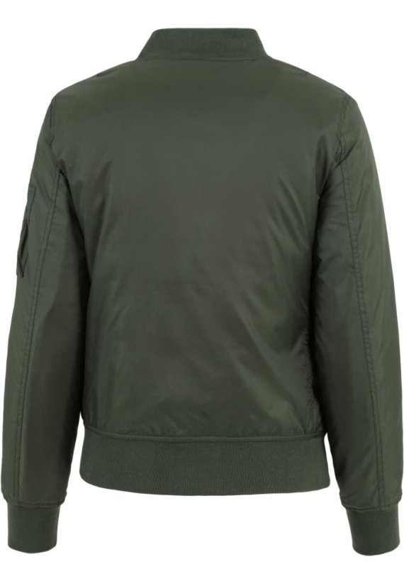 Ladies Basic Bomber Jacket  - olive