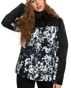 Bunda Roxy Jetty Block kvj1 true black black flowers
