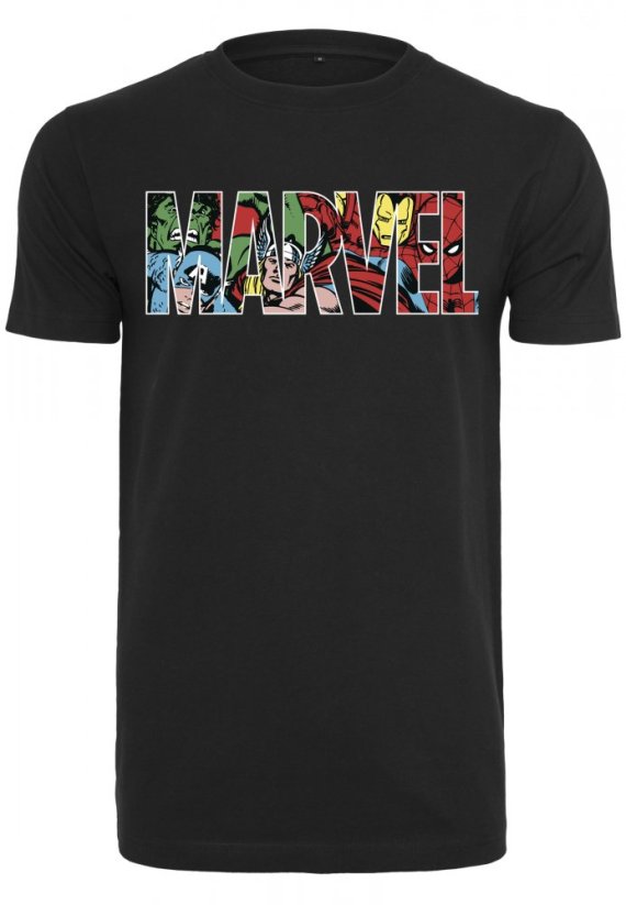 Marvel Logo Character Tee - black